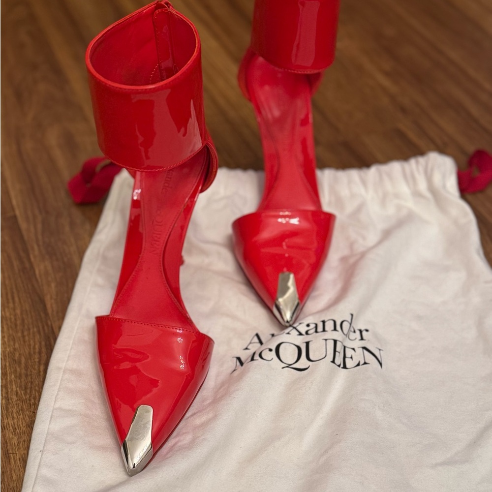 Alexander McQueen Harness Punk Patent Leather Pumps